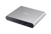 USB hub - ATEN 2-portin USB-C Gen 1 -telakka kytkimellä USB hub - 2 porttia - Musta - US3310-AT