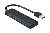 USB hub - Gembird UHB-U3P4P-02 USB hub - 4 porttia - USB 3.2 - Musta - UHB-U3P4P-02