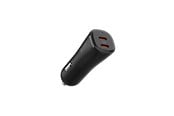 Puhelin - Adapterit & Laturit - Spigen Essential 50W Car Charger EV502 - black - ACP08523
