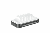 Tabletti - Adapterit & Laturit - 4smarts Charging station Team 100W 1x USB-A port 5x USB-C ports includes 6 cables space grey - 541277