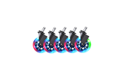 Pelituoli - DUTZO Premium 3 tuuman yleispyöräkumi' kaikentyyppisiin tuoleihin - RGB - Kumi - RGB - Kumi - DGCA-75MMRBWU-RGB