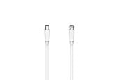 Antennikaapelit/-liittimet - Hama Cable Antenna 90dB F-Plug-Coax Female White 1.5m - X1122518