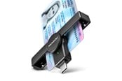 Muistikortinlukijat - adapterit ja kortinlukijat - AXAGON USB-C älykortti /ID-kortti taskulukija - CRE-SMPC