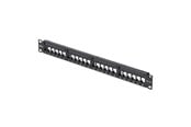 Lisätarvikkeet - StarTech.com C6PANELUTP241UCM 24 Port 1U Blank Keystone Patch Panel with Cable Management Bar Rackmount Cat6 Patch Panel for RJ45 UTP Ethernet Network Jacks - C6PANELUTP241UCM