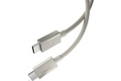 USB kaapelit - Spigen Essential USB-C to USB-C 60W Fabric Cable - 1.5m - Natural Titanium - ACA10419
